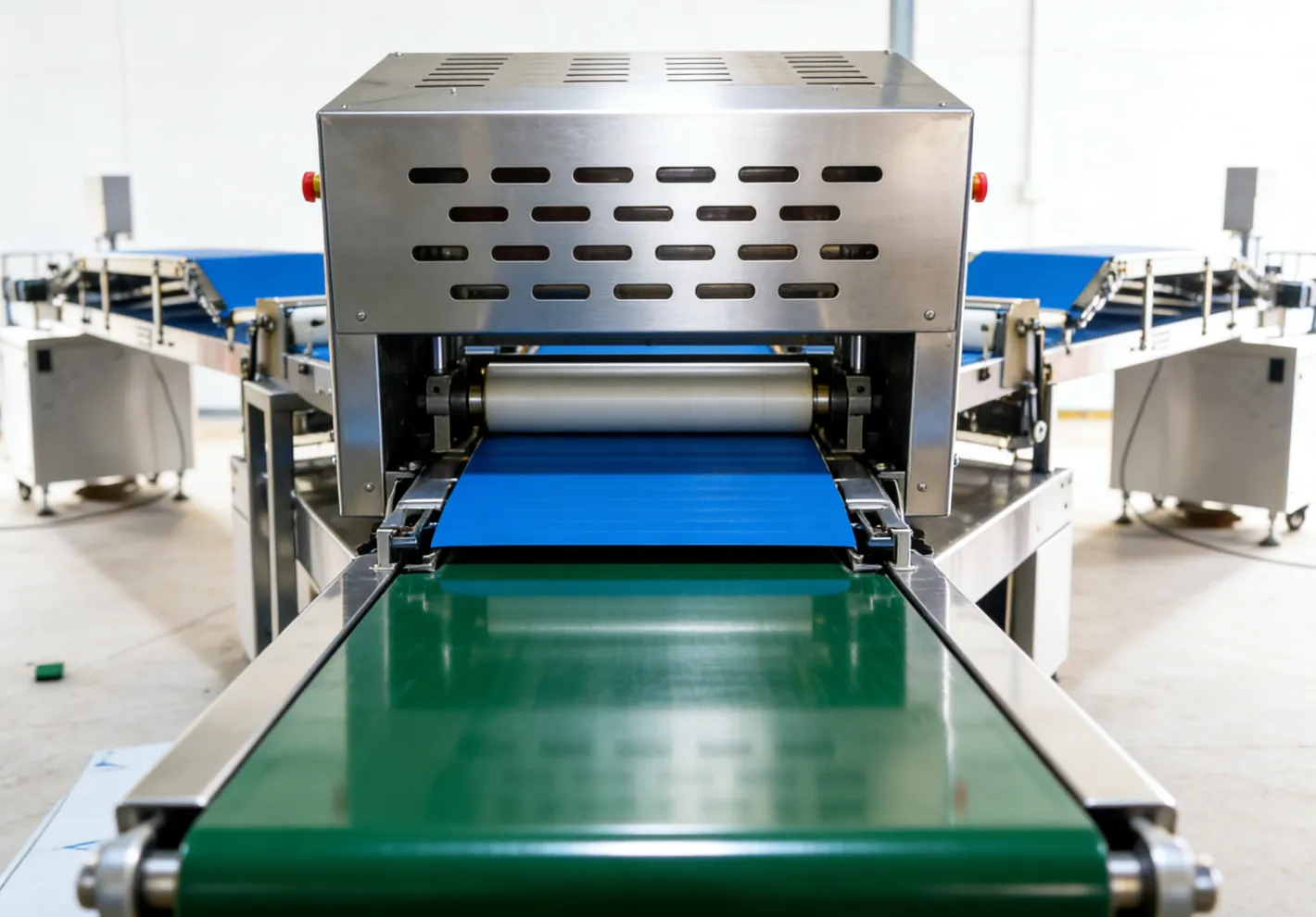 Dây chuyền sản xuất cắt và vận chuyển thực phẩm hiệu quả cao - Băng tải - foodmachtech